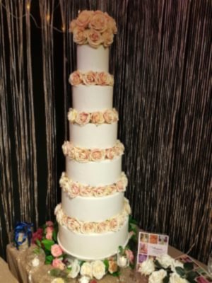 Fresh Flower Tower Wedding Cake - £670