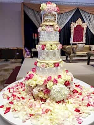 Fresh Flower Tower Wedding Cake - £650