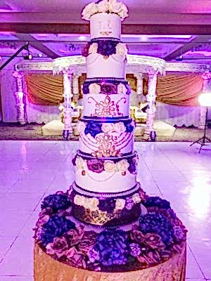 Fresh Flower 6 Tier Tower Wedding Cake - £780