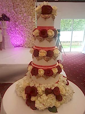 Fresh Flowers - Red & White Blooms - £525