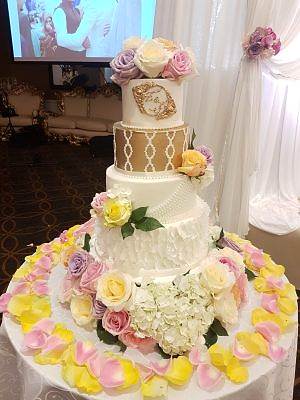 Contemporary Ivory & Gold - Flowers - £480
