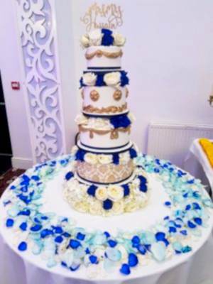 Blue & Gold Fresh Flowers - £570