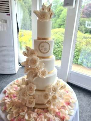 Gold Lillies and Roses- £385