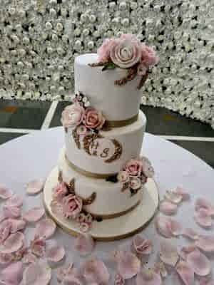 Pink Flowers with Gold Florals - £310