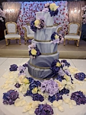 Ombre Purple Marbelling Delight - £610